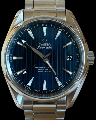 No Reserve - 2016 Omega Seamaster Aqua Terra 150M 41.5MM Blue Dial Steel Bracelet (231.10.42.21.03.003)