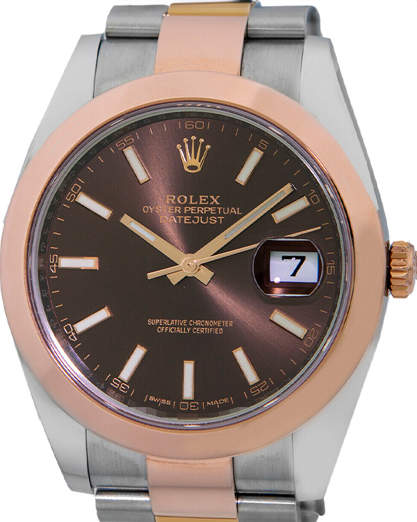 2018 Rolex Datejust 41MM Chocolate Dial Two-Tone Oyster Bracelet (126301)