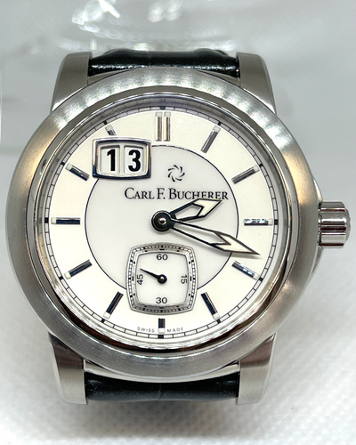 Carl F. Bucherer Patravi EvoTec 38.5MM White Dial Leather Strap (10630.08)