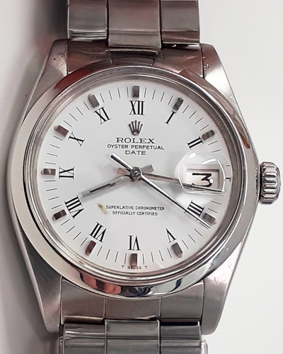 Rolex Oyster Perpetual Date 34MM White Dial Oyster Bracelet (1500)