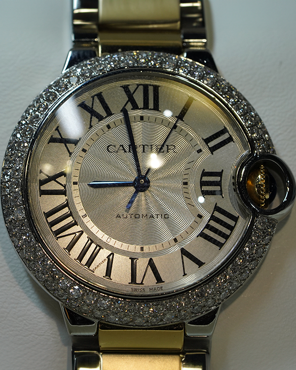 Cartier Ballon Bleu 36MM Silver Dial Two-Tone Bracelet (W6920047)