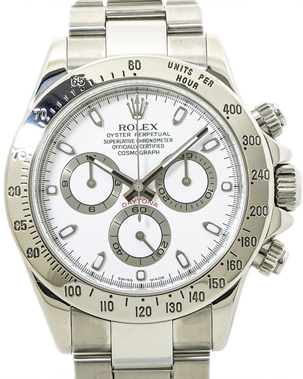 2010 Rolex Cosmograph Daytona 40MM White Dial Steel Bracelet (116520 ...