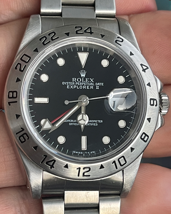 1995 Rolex Explorer II 40MM Black Dial Steel Bracelet (16570)