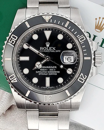 2016 Rolex Submariner Date 40MM Black Dial Steel Bracelet (116610LN)