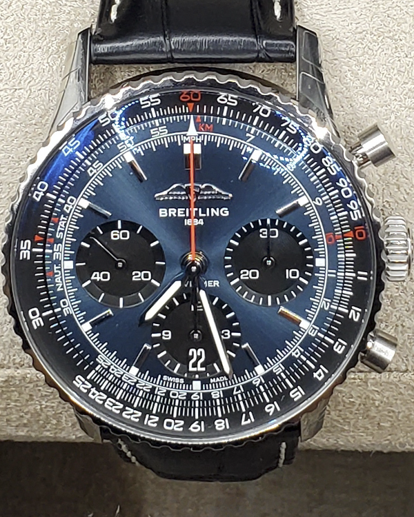 2023 Breitling Navitimer B01 Chronograph 41MM Steel Strap Blue Dial (AB0139241C1P1)