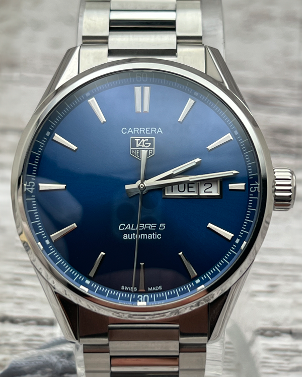 2022 TAG Heuer Carrera Calibre 5 41MM Steel Blue Dial Bracelet (WAR201E.BA0723)