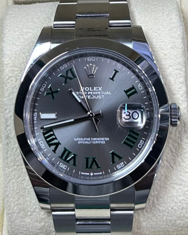 2022 Rolex Datejust 41MM Wimbledon Oystersteel Slate Dial (126300)