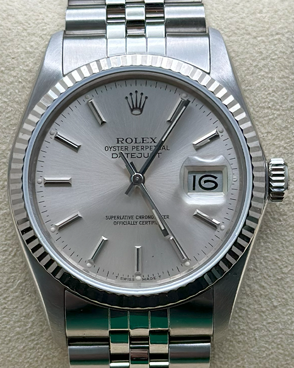 1988 Rolex Datejust 36MM Steel Silver Dial Jubilee Bracelet (16014)