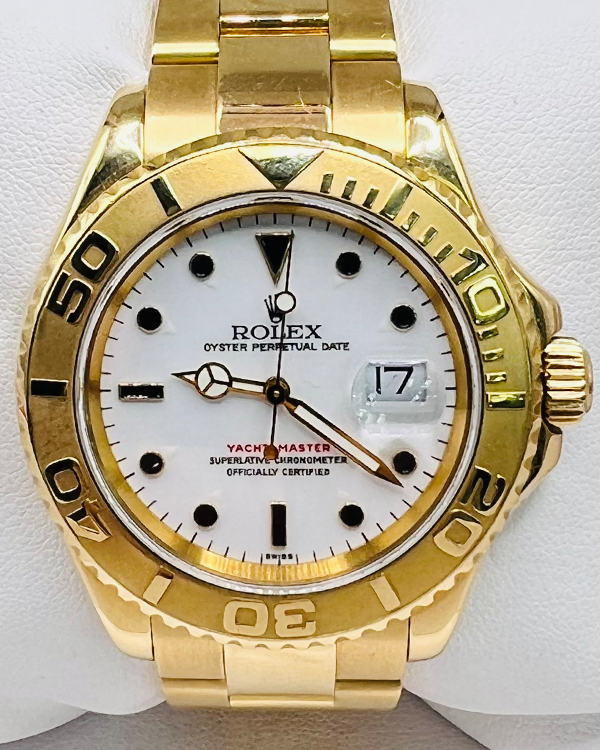 Rolex Yacht-Master 40MM Yellow Gold Silver Dial Oyster Bracelet (16628)