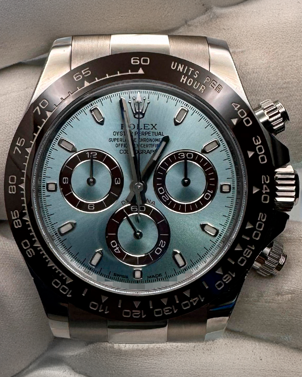 2019 Rolex Cosmograph Daytona 40MM Ice Blue Dial Platinum Oyster Bracelet (116506)