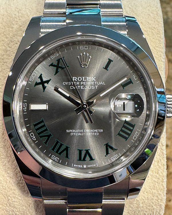 2024 Rolex Datejust "Wimbledon" 41MM Slate Dial Oyster Bracelet (126300)