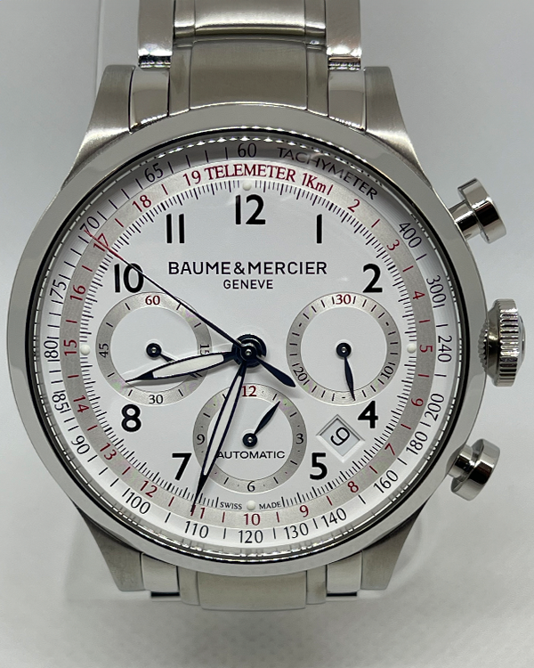 Baume & Mercier Capeland 42MM White Dial Steel Bracelet (MOA10061)