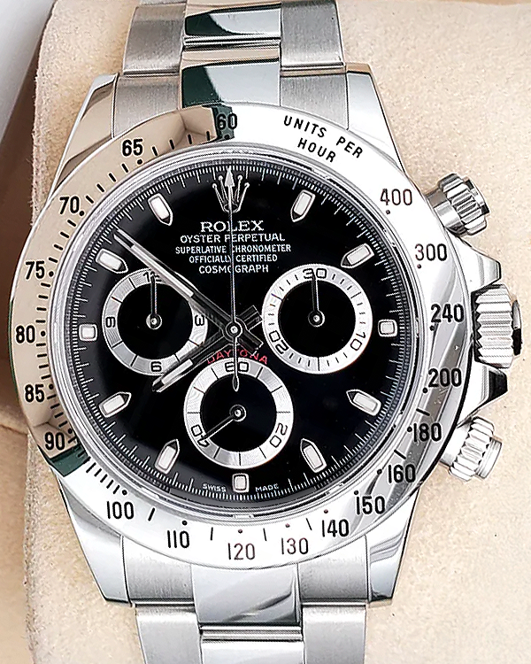 2015 Rolex Cosmograph Daytona 40MM Black Dial Oyster Bracelet (116520)