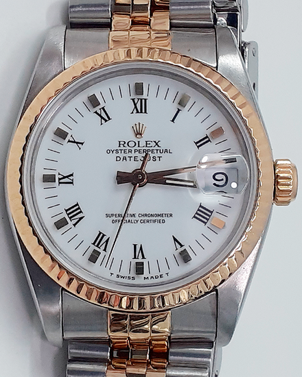 Rolex Datejust 31MM White Dial Two-Tone Jubilee Bracelet (68273)