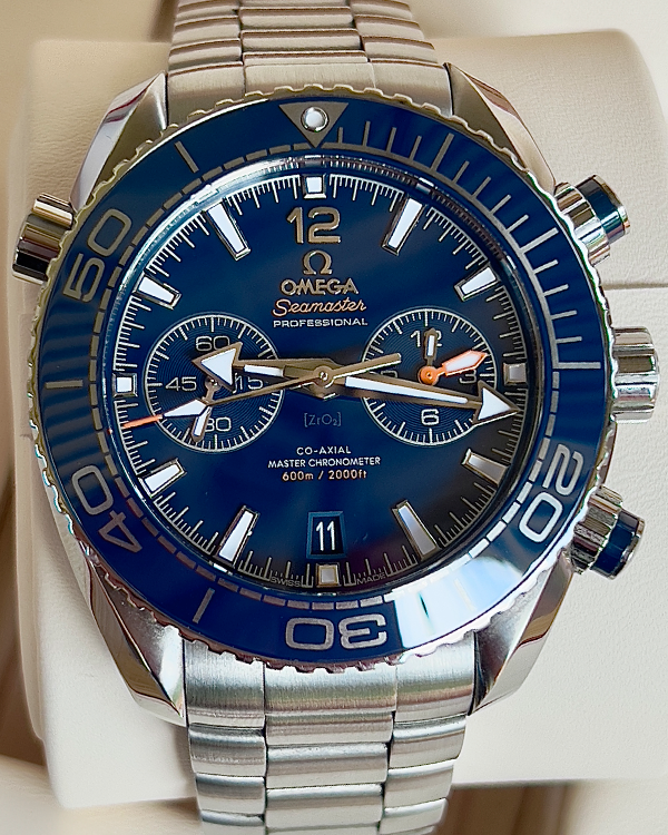 Omega Seamaster Planet Ocean Chronograph 45.5MM Blue Dial Steel Bracelet (215.30.46.51.03.001)