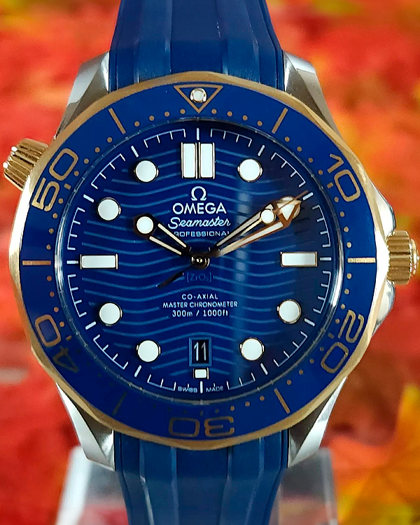 2023 Omega Seamaster Diver 300M 42MM Blue Dial Rubber Strap (210.22.42.20.03.001)