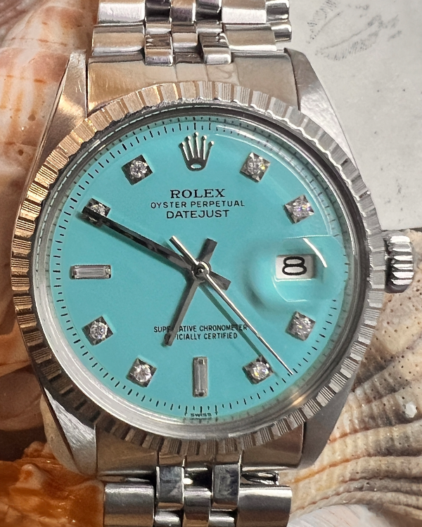 Rolex Datejust 36MM Aftermarket Tiffany Blue Diamond Dial Jubilee Bracelet (1603)