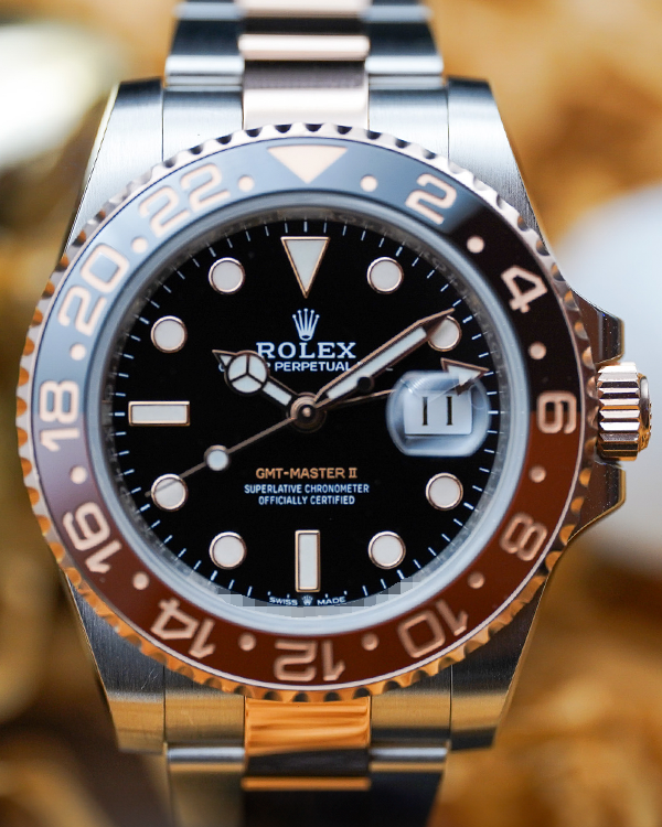 2022 Rolex GMT-Master II "Rootbeer" 40MM Black Dial Two-Tone Oyster Bracelet (126711CHNR)