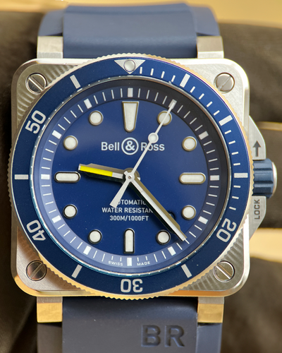 2024 Bell & Ross BR-03-92 Diver 42MM Blue Dial Rubber Strap (BR0392-D-BU-ST/SRB)