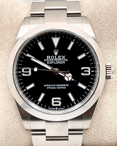 2023 (X Serial) Rolex Explorer 40MM Black Dial Oyster Bracelet (224270)