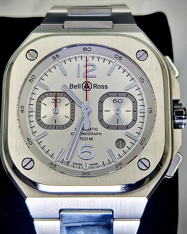 2023 Bell & Ross BR 05 Chrono "White Hawk" L.E. 42MM Silver Dial Steel Bracelet (BR05C-SI-ST/SST)