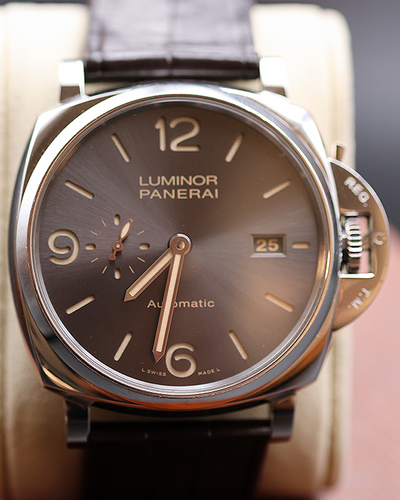 No Reserve - 2019 Panerai Luminor Due 45MM Anthracite Grey Dial Leather Strap (PAM00943)