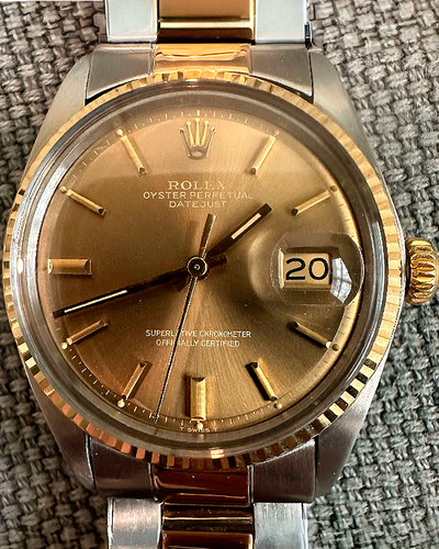 No Reserve- Rolex Datejust 36MM  Tobacco Bronze London Sky Dial Two-Tone Oyster Bracelet (1601)