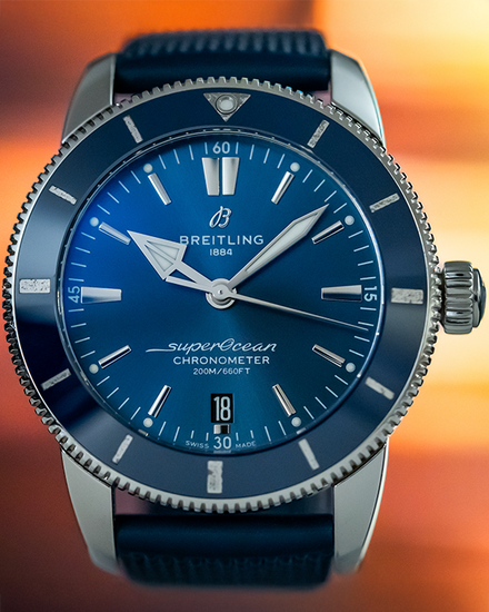 2019 Breitling Superocean Heritage 44MM Blue Dial Rubber Strap (AB2030161C1A1)
