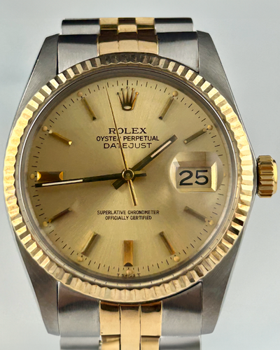 Rolex Datejust 36MM Champagne Dial Two-Tone Jubilee Bracelet (16013)