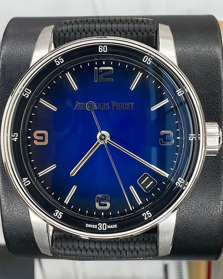 2021 Audemars Piguet Code 11.59 41MM Blue Dial Textile Strap (15210BC.OO.A002KB.01)
