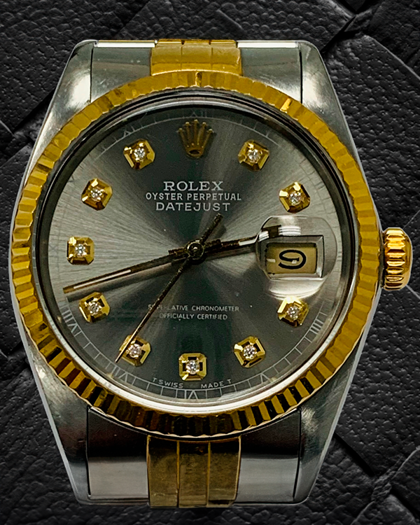 Rolex Datejust 36MM Aftermarket Slate Dial Two-Tone Jubilee Bracelet (16013)