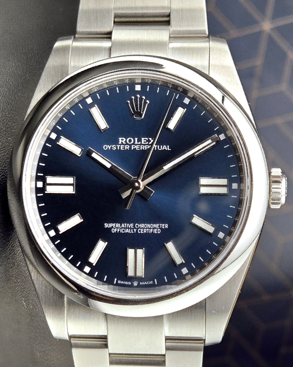 2024 Rolex Oyster Perpetual 41MM Blue Dial Oyster Bracelet (124300)