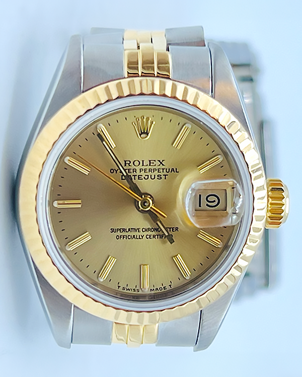 Rolex Lady-Datejust 26MM Champagne Dial Two-Tone Jubilee Bracelet (69173)