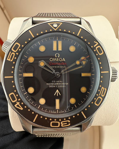 2022 Omega Seamaster Diver 300M "007 No Time to Die" S.E. 42MM Brown Dial Titanium Bracelet (210.90.42.20.01.001)