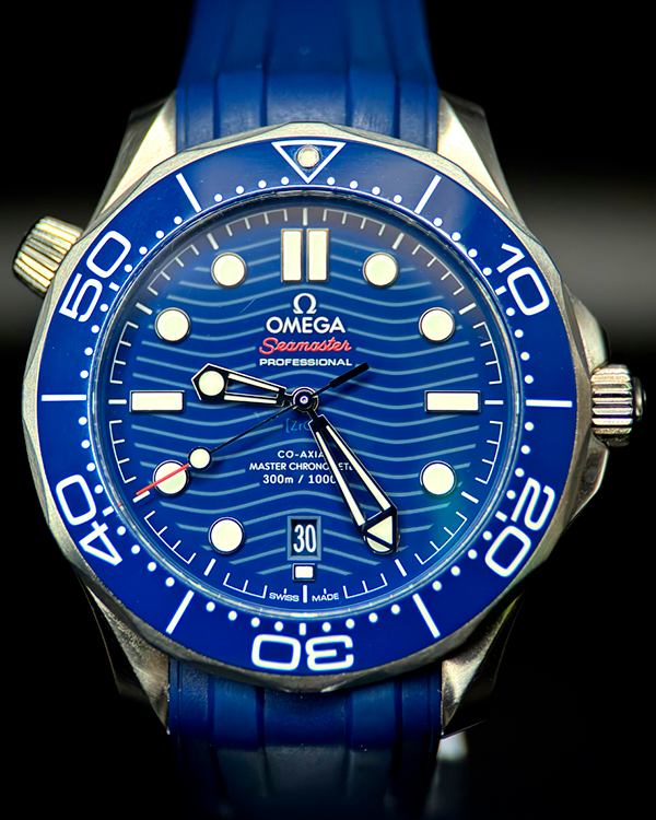 2022 Omega Seamaster Diver 300M 42MM Blue Dial Rubber Strap (210.32.42.20.03.001)