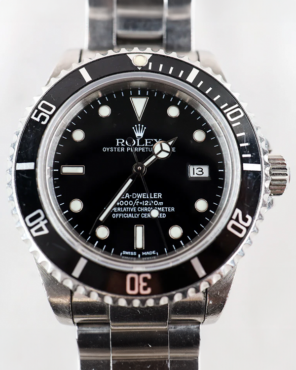 2001 (K Serial) Rolex Sea-Dweller 40MM Black Dial Oyster Bracelet (16600)