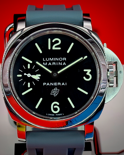 2013 Panerai Luminor Marina 44MM Black Dial Rubber Strap (PAM00005)