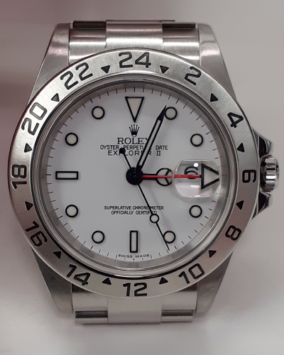 Rolex Explorer II 40MM White Dial Oyster Bracelet (16570T)