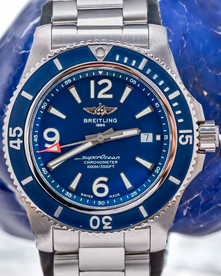 Breitling Superocean 44MM Blue Dial Steel Bracelet (A17367D81C1A1)