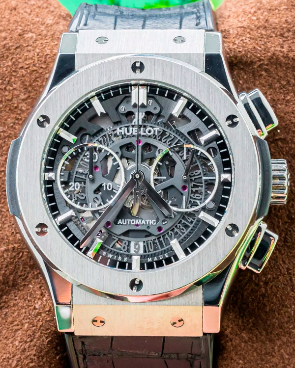 2020 Hublot Classic Fusion Aerofusion 45MM Skeleton Dial Leather Strap (525.NX.0170.LR)