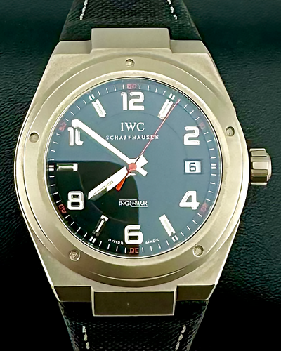 No Reserve - 2005 IWC Schaffhausen Ingenieur AMG 42.5MM Black Dial Textile Strap (IW322703)