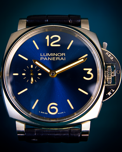 2017 Panerai Luminor Due L.E. 42MM Blue Dial Leather Strap (PAM00728)