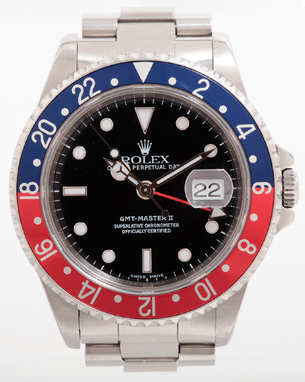 Rolex GMT-Master II "Pepsi" Vintage 40MM Black Dial Oyster Bracelet (16710)