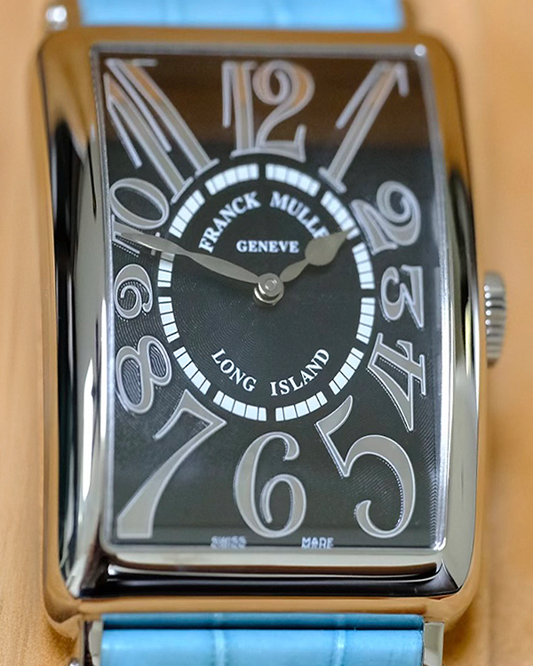 No Reserve - Franck Muller Long Island 32x54MM Black Dial Leather Strap (1200.SC.REL.AC)