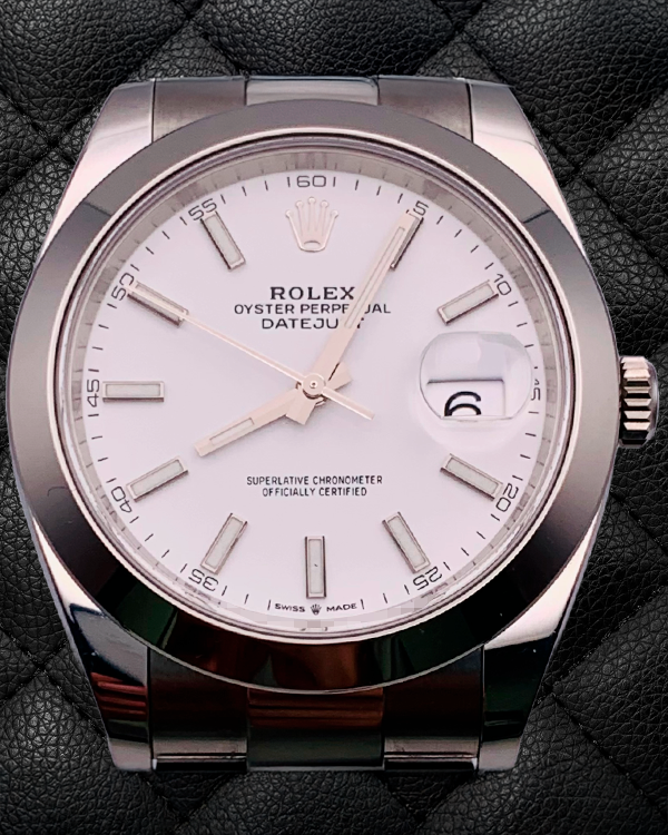 2019 Rolex Datejust 41MM White Dial Oyster Bracelet (126300)