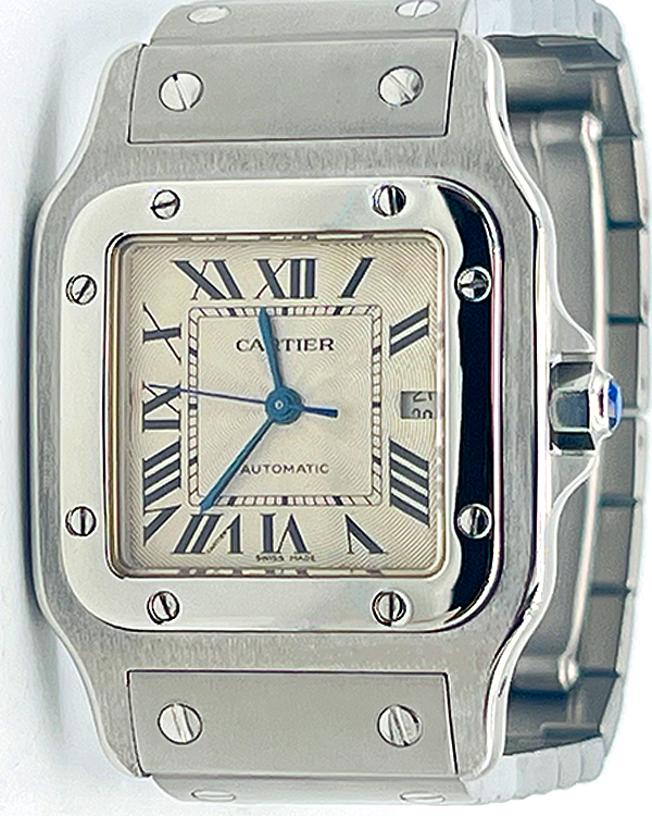 Cartier Santos Galbée De Cartier 29MM Silver Dial Steel Bracelet (2319)