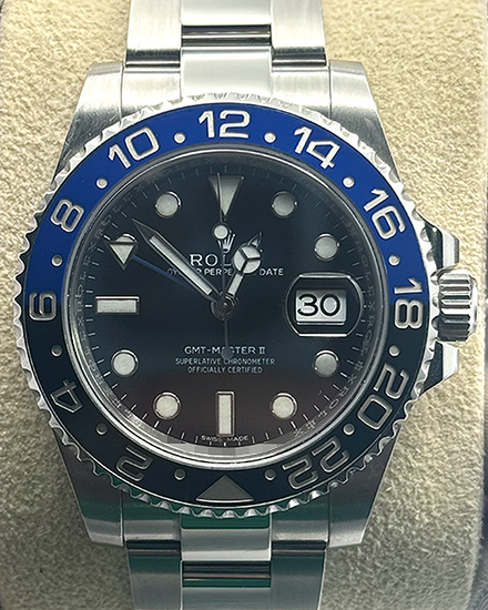 2018 Rolex GMT-Master II "Batman" 40MM Black Dial Oyster Bracelet (116710BLNR)