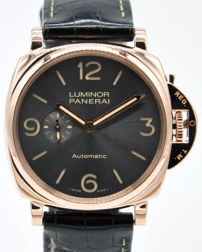 2017 Panerai Luminor Due 45MM Grey Dial Leather Strap (PAM00675)