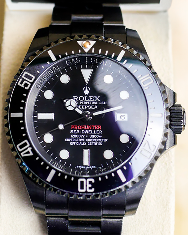 2010 Rolex Sea-Dweller Deepsea 44MM Black Dial Aftermarket PVD/DL Coated Oyster Bracelet(116660)