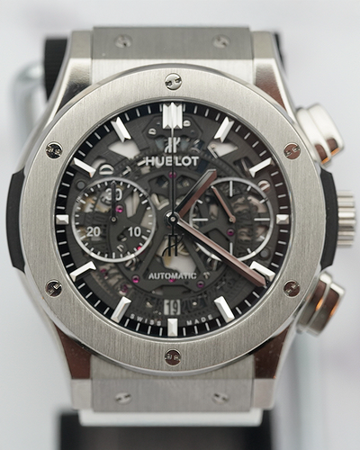 2017 Hublot Classic Fusion Aerofusion 45MM Skeleton Dial Rubber Strap (525.NX.0170.LR)